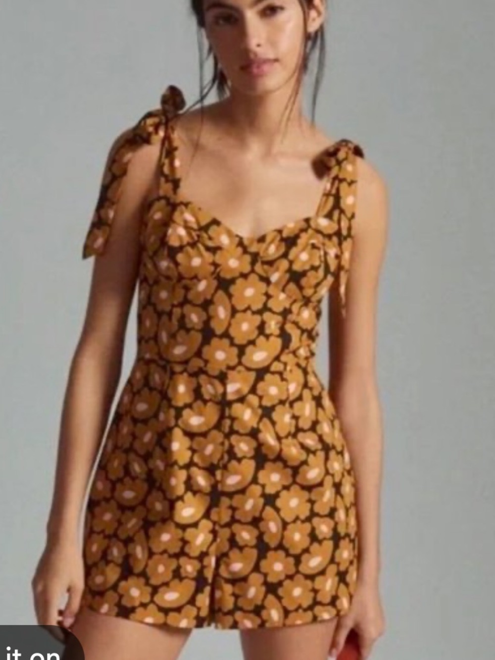 Anthropologie Hutch Daisy Floral Print Corset Romper